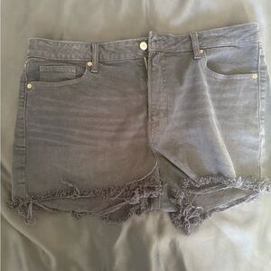Old Navy Black Frayed Hem Denim Shorts